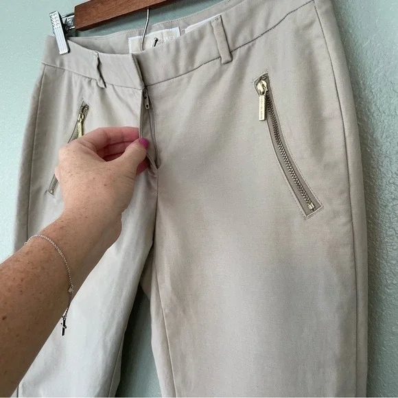 Michael‎ Michael Kors Tan Wellesley Ankle Fit Trousers Size 2 - Picture 8 of 10